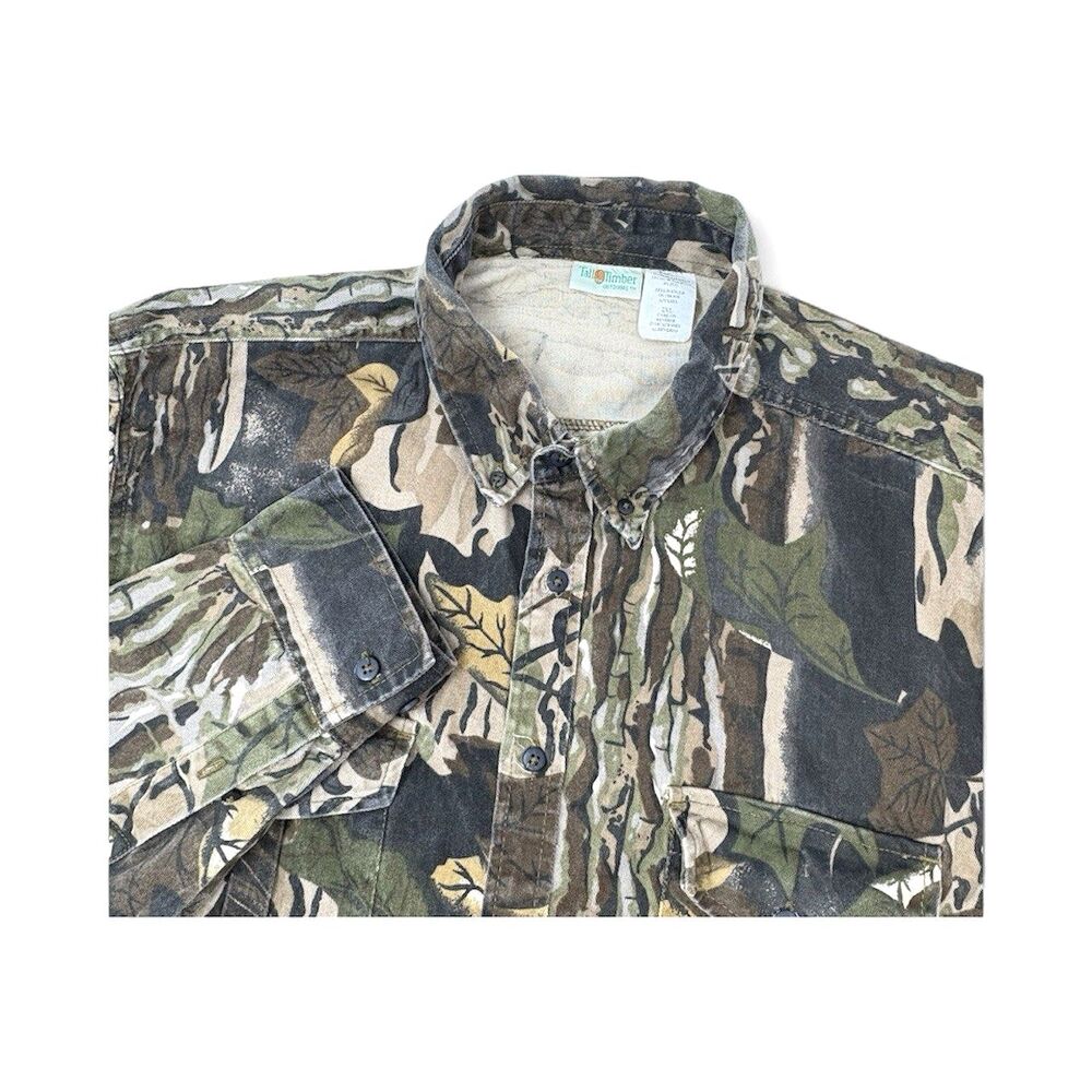 Tall Timber Outdoors Camouflage Mens Heavy Button Down Shirt Cotton 2XL‎